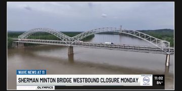 Sherman Minton Bridge to Close Lanes into Indiana on Monday