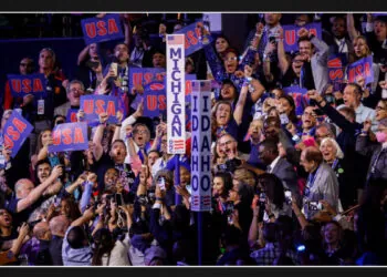 Michigan's young delegates at the Democratic National Convention feel a significant change in atmosphere and receive a flood of text messages following Harris' nomination.