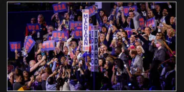 Michigan's young delegates at the Democratic National Convention feel a significant change in atmosphere and receive a flood of text messages following Harris' nomination.