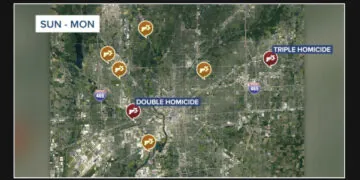 The greater Indianapolis area has had 13 shootings and 6 deaths in 48 hours